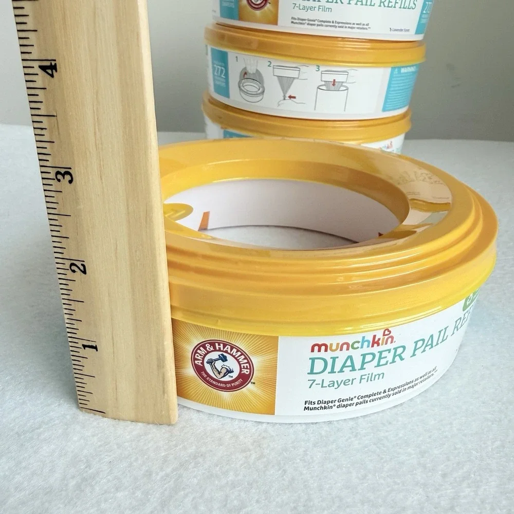 Lot of 4‎ Munchkin Arm & Hammer Diaper Pail Refills 7-Layer Lavender 272